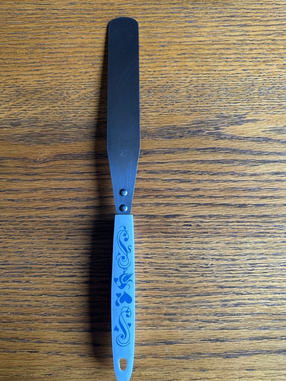 Vintage Bird & Heart with Scrolls Stainless Steel Spatula Utensil